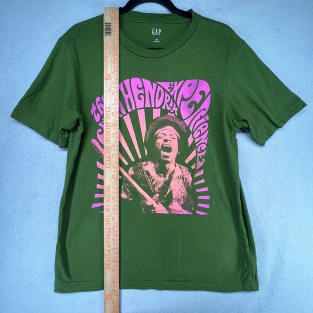 Jimi Hendrix Gap T-Shirt Mens Size XS Green Pink Graphic Psychedelic Music Tee - Picture 5 of 13